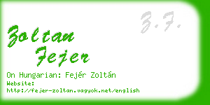 zoltan fejer business card